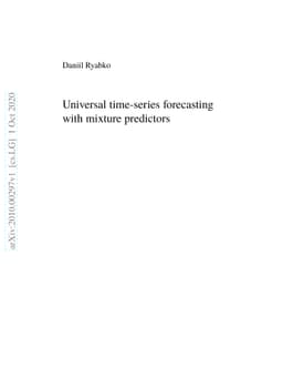 Universal time-series forecasting with mixture predictors