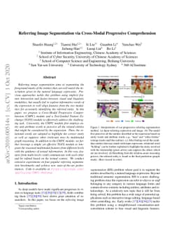 Referring Image Segmentation via Cross-Modal Progressive Comprehension
