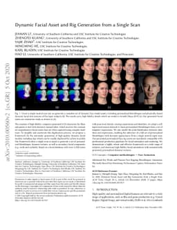 Dynamic Facial Asset and Rig Generation from a Single Scan