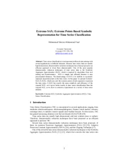 Extreme-SAX: Extreme Points Based Symbolic Representation for Time
  Series Classification