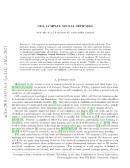 Cell Complex Neural Networks