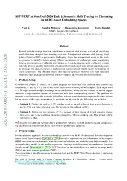 SST-BERT at SemEval-2020 Task 1: Semantic Shift Tracing by Clustering in
  BERT-based Embedding Spaces