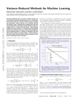 Variance-Reduced Methods for Machine Learning