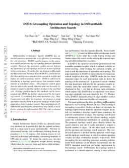 DOTS: Decoupling Operation and Topology in Differentiable Architecture
  Search