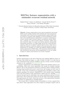 RDCNet: Instance segmentation with a minimalist recurrent residual
  network