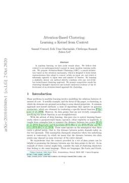 Attention-Based Clustering: Learning a Kernel from Context