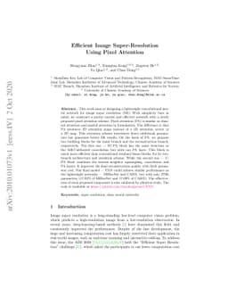 Efficient Image Super-Resolution Using Pixel Attention