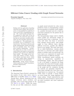 Efficient Colon Cancer Grading with Graph Neural Networks