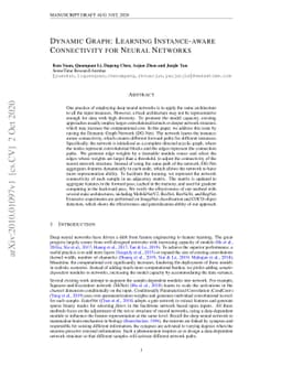 Dynamic Graph: Learning Instance-aware Connectivity for Neural Networks