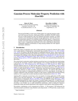 Gaussian Process Molecule Property Prediction with FlowMO