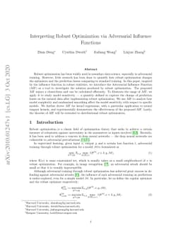 Interpreting Robust Optimization via Adversarial Influence Functions