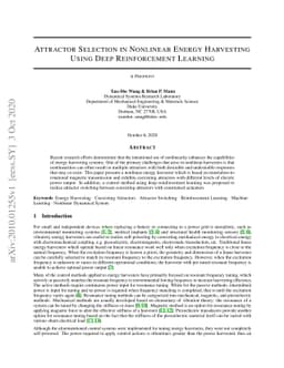 Attractor Selection in Nonlinear Energy Harvesting Using Deep
  Reinforcement Learning