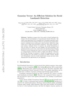 Gaussian Vector: An Efficient Solution for Facial Landmark Detection