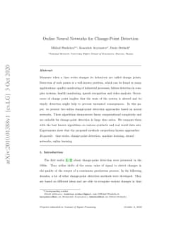 Online Neural Networks for Change-Point Detection