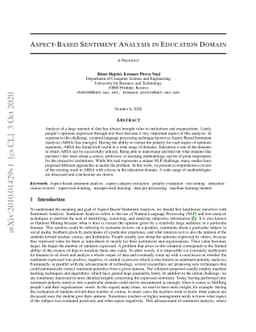 Aspect-Based Sentiment Analysis in Education Domain