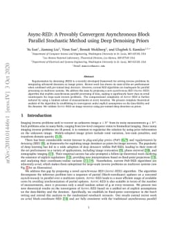 Async-RED: A Provably Convergent Asynchronous Block Parallel Stochastic
  Method using Deep Denoising Priors