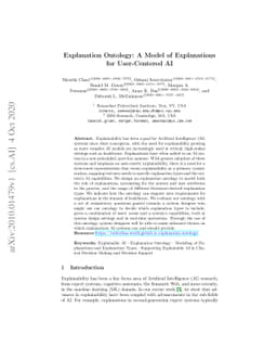 Explanation Ontology: A Model of Explanations for User-Centered AI