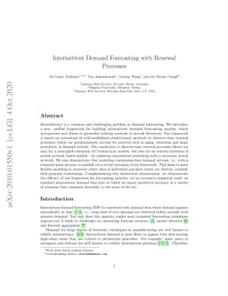 Intermittent Demand Forecasting with Renewal Processes