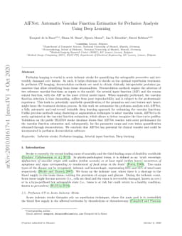 AIFNet: Automatic Vascular Function Estimation for Perfusion Analysis
  Using Deep Learning
