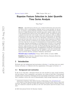 Bayesian Feature Selection in Joint Quantile Time Series Analysis