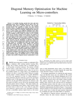 Diagonal Memory Optimisation for Machine Learning on Micro-controllers