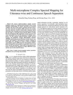 Multi-microphone Complex Spectral Mapping for Utterance-wise and
  Continuous Speech Separation