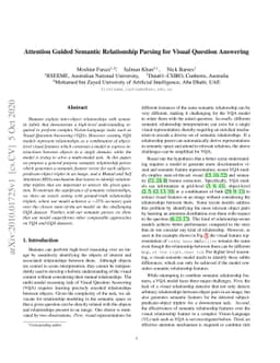 Attention Guided Semantic Relationship Parsing for Visual Question
  Answering