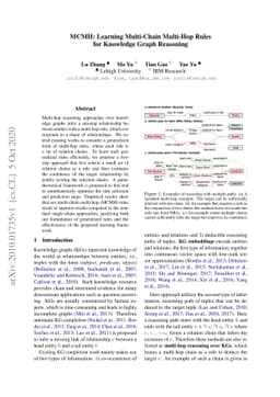 MCMH: Learning Multi-Chain Multi-Hop Rules for Knowledge Graph Reasoning