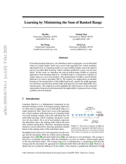 Learning by Minimizing the Sum of Ranked Range