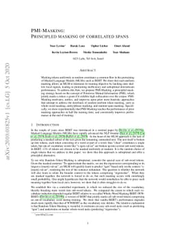 PMI-Masking: Principled masking of correlated spans