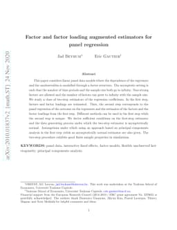 Factor and factor loading augmented estimators for panel regression