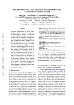 Discern: Discourse-Aware Entailment Reasoning Network for Conversational
  Machine Reading