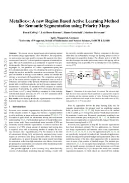 MetaBox+: A new Region Based Active Learning Method for Semantic
  Segmentation using Priority Maps