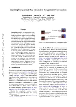 Exploiting Unsupervised Data for Emotion Recognition in Conversations