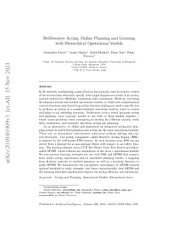 Deliberative Acting, Online Planning and Learning with Hierarchical
  Operational Models