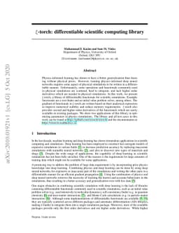$ξ$-torch: differentiable scientific computing library