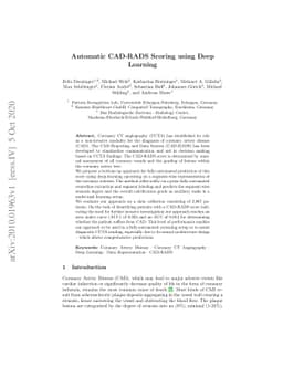 Automatic CAD-RADS Scoring Using Deep Learning