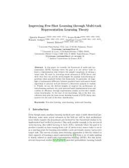 Improving Few-Shot Learning through Multi-task Representation Learning
  Theory