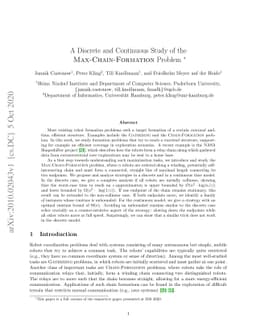 A Discrete and Continuous Study of the Max-Chain-Formation Problem