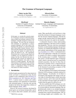 The Grammar of Emergent Languages