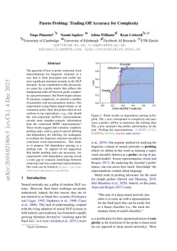 Pareto Probing: Trading Off Accuracy for Complexity