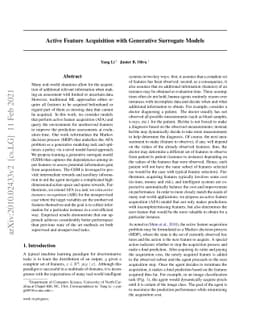 Active Feature Acquisition with Generative Surrogate Models
