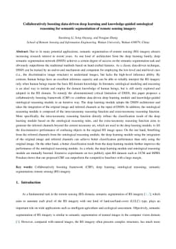 Collaboratively boosting data-driven deep learning and knowledge-guided
  ontological reasoning for semantic segmentation of remote sensing imagery