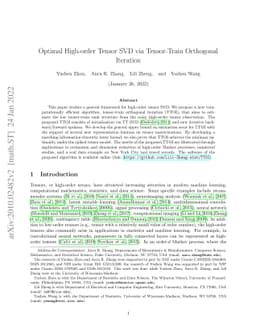 Optimal High-order Tensor SVD via Tensor-Train Orthogonal Iteration