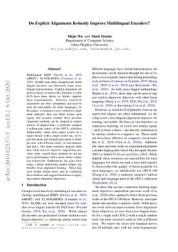 Do Explicit Alignments Robustly Improve Multilingual Encoders?