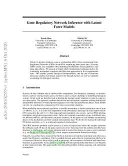 Gene Regulatory Network Inference with Latent Force Models