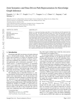 Joint Semantics and Data-Driven Path Representation for Knowledge Graph
  Inference