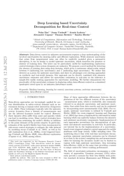 Deep Learning based Uncertainty Decomposition for Real-time Control