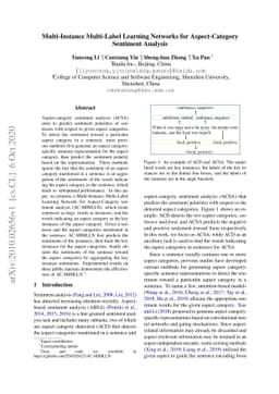 Multi-Instance Multi-Label Learning Networks for Aspect-Category
  Sentiment Analysis