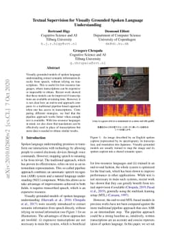 Textual Supervision for Visually Grounded Spoken Language Understanding